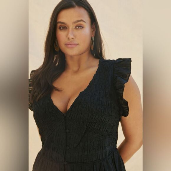 Anthropologie The Peregrine Mini Dress size XS Black - Picture 6 of 11